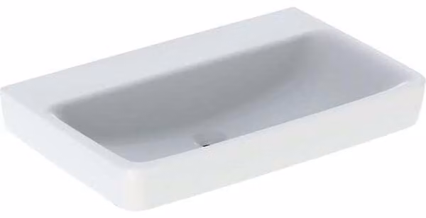 Geberit Renova Plan, lavabo, 75x48 cm, sans trou pour robinet, sans trop-plein, 501693, 501.693.00.1, 501.693.00.1