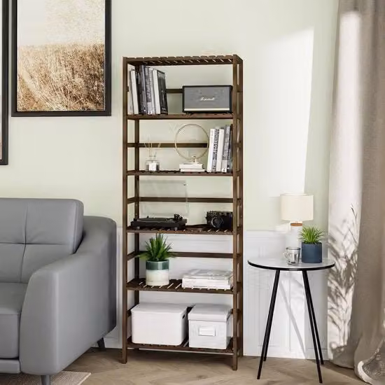 Scaffale per libri, libreria moderna artistica, libreria, ripiano per libri, organizzatore per libri, 26D x 60L x 161A centimetri
