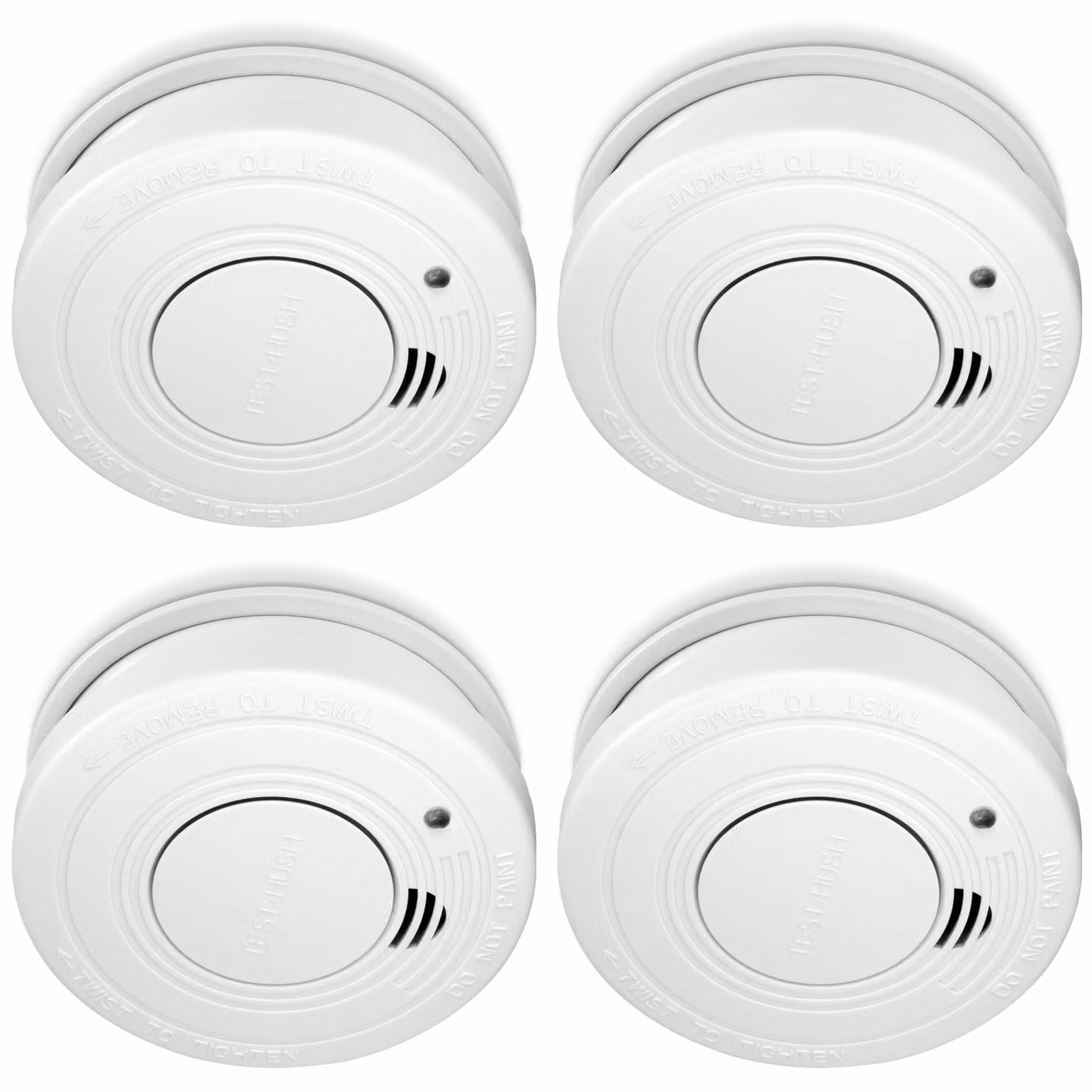 Alecto SA-49-5 - Rivelatore di fumo con batteria della durata di 5 anni e pulsante di timeout, confezione da 4 pz