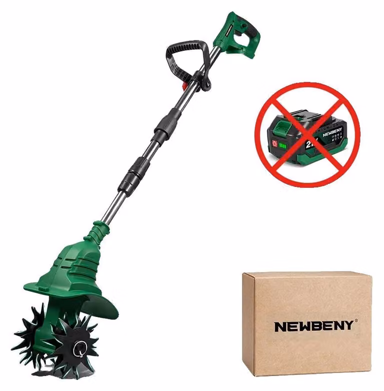 Fresatrice per giardino, 4 lame, design leggero, SENZA batteria, alimentazione 220V-240V, spina di tipo EU