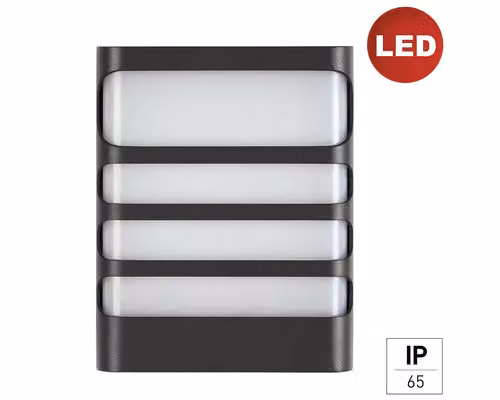 Lampada a LED da parete per esterni E2 Vega IP65 7,5 W 1100 lm 4000 K antracite