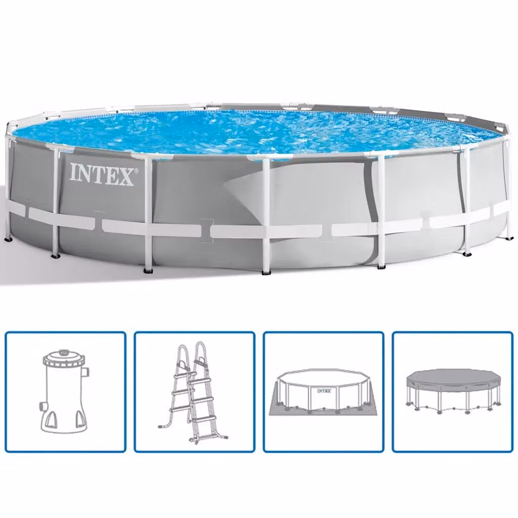 Piscina fuori terra Intex Prism Frame con struttura in acciaio grigia L: 457 cm, H: 107 cm – 2
