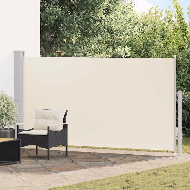 Tendalino Laterale per Patio e Terrazzo vidaXL in Poliestere, L: 300 cm, H: 160 cm, Colore Crema