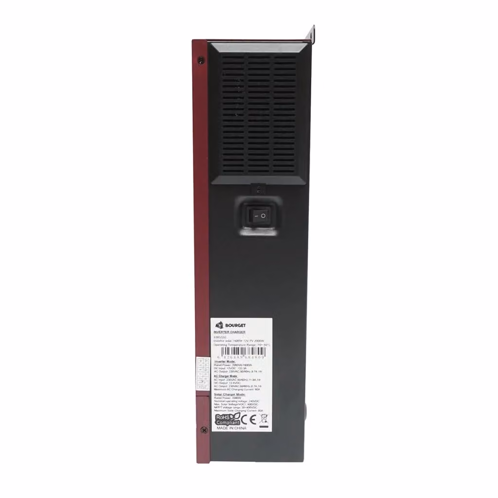 Inverter solare ibrido Bourget EVO-2000 da 1,6 KW, 12V, 80A MPPT, monofase, OFF-GRID – 2