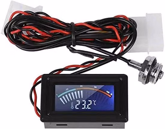 Sensore di temperatura impermeabile per computer e laptop, con cavo. Intervallo di temperatura: da -50 a 110 gradi