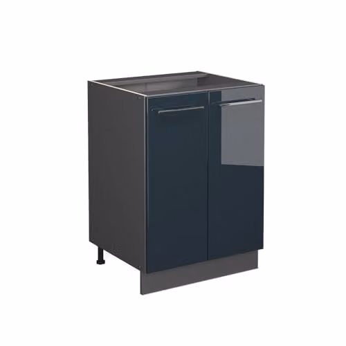 Vicco Mobiletto base cucina Fame-Line, Blu scuro lucido, 60 cm