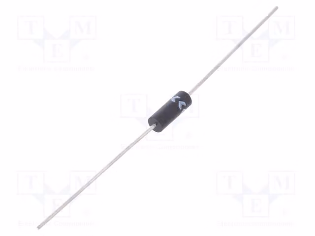 5x Diodo: Rettificatore. Corrente di picco diretta (Ifsm): 500mA. Corrente di mantenimento (5mA). Montaggio su circuito stampato (THT). Tensione di picco inversa (8kV). Dimensioni: Ø3x8mm. Tensione inversa massima (Ufmax): 30V. Modello: 2CL71, universale