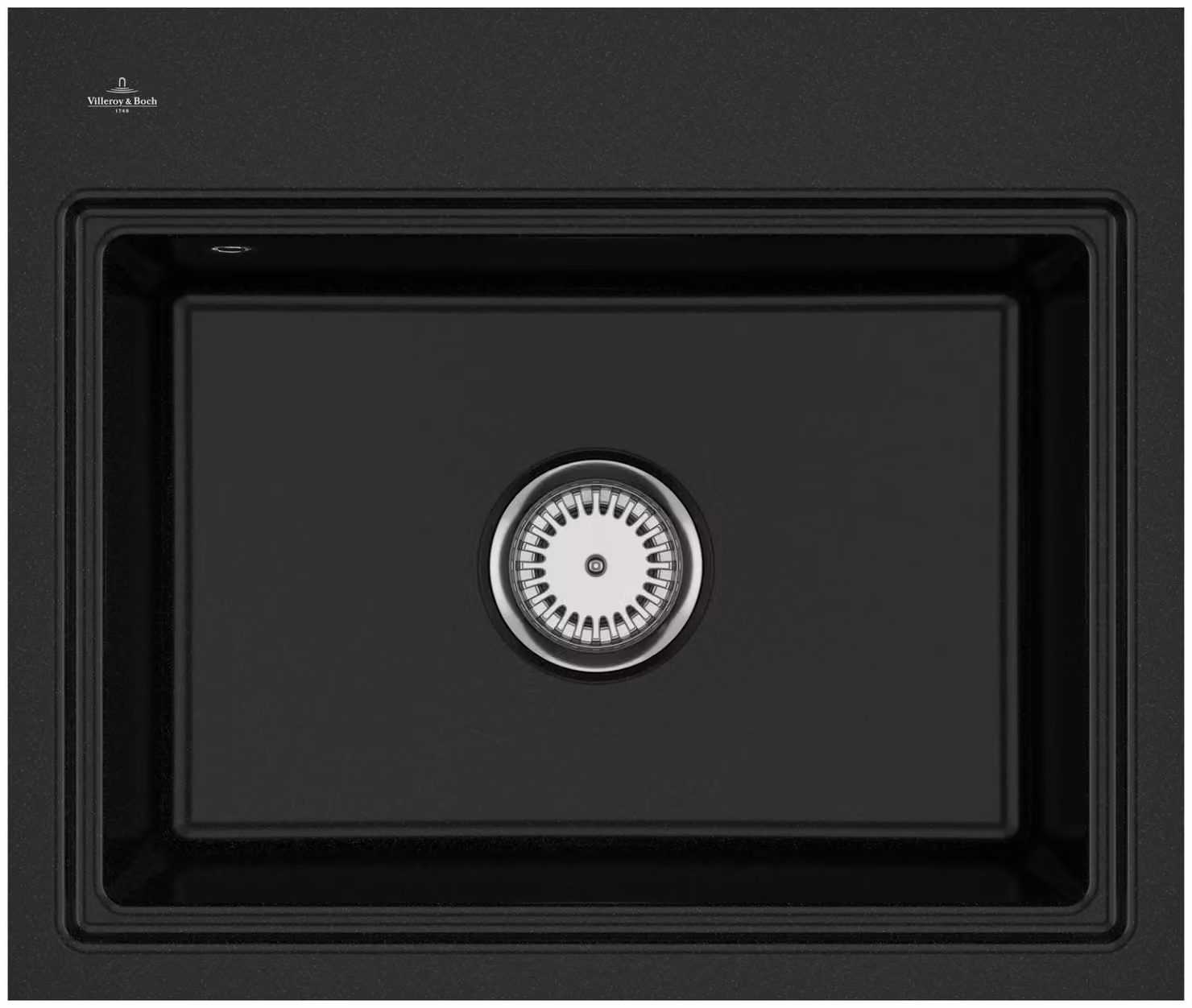 Lavello a filo V&B Subway Style 60 S Flat right, con scarico, funzionamento manuale, cromato