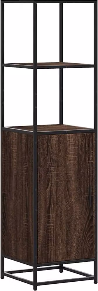 Credenza Rovere Marrone 35,5x35x139cm Legno Multistrato Metallo