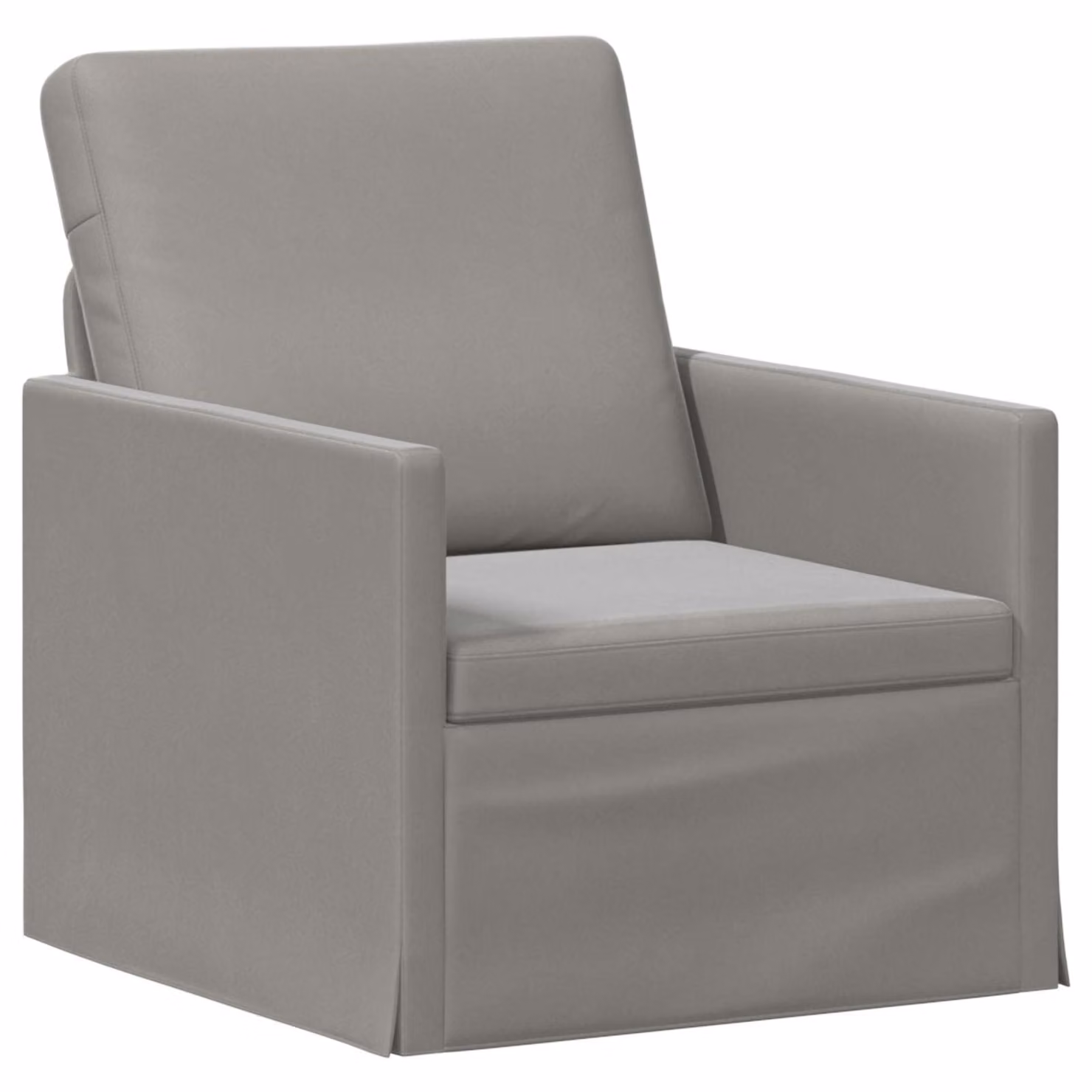 vidaXL Divano Singolo in Velluto Grigio con Struttura in Metallo L: 70 cm, P: 81 cm, H: 82 cm