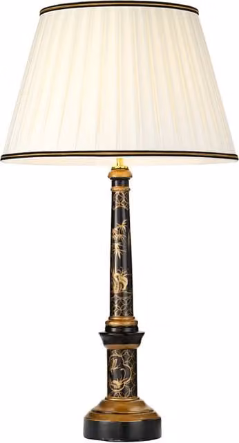 Lampada da tavolo Strasbourg nera oro 87cm E27 Designer Lightbox