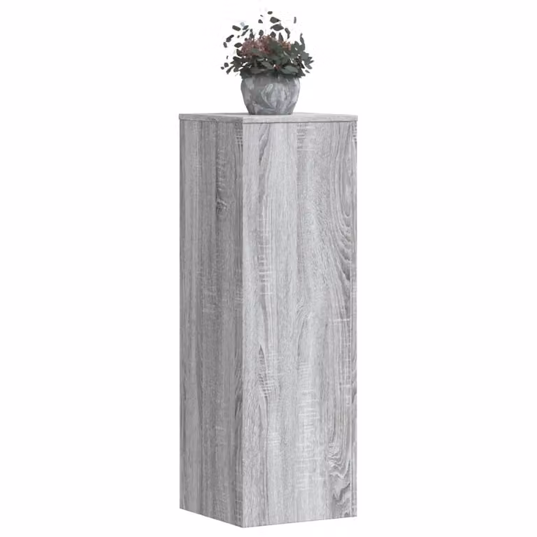 vidaXL Supporti per Piante in Legno Multistrato, Set da 2 Pezzi, Grigio Sonoma, L/P/H: 33 x 33 x 100 cm