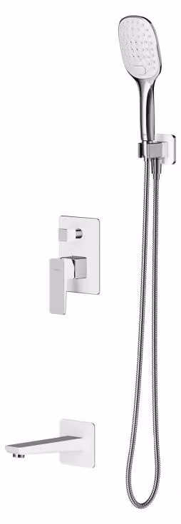 Omnires PARMA SYSPM16ACRB Set doccia da incasso, cromato-bianco