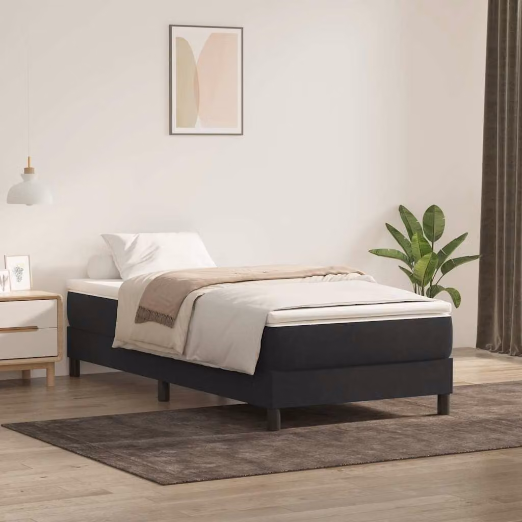 Maison Exclusive - Letto a Molle senza Materasso Nero 100x220 cm in Velluto