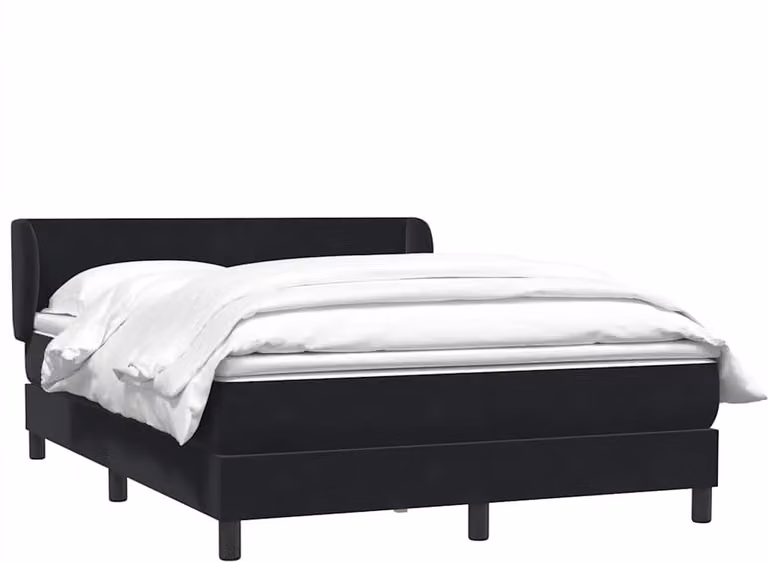 Maison Exclusive - Letto boxspring con materasso nero 160x210 cm velluto