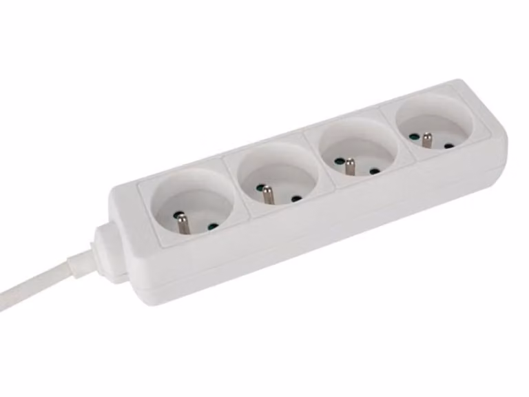 Presa multipla - 4 prese - 5 m di cavo - colore bianco