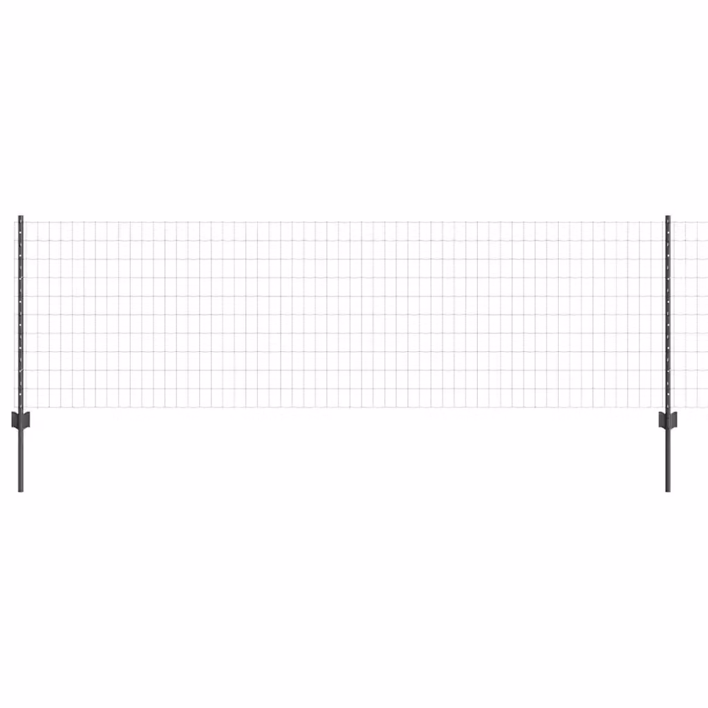 Recinzione Euro Videx in acciaio rivestito in PVC grigio con palo tondo per installazione interrata L: 25 m, H: 1,8 m, P: 0,8 m – 2