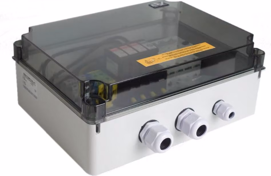 Scatola di giunzione solare PV AC RCBO B16A 300mA 3F T1 T2 Phoenix Doktorvolt 0249