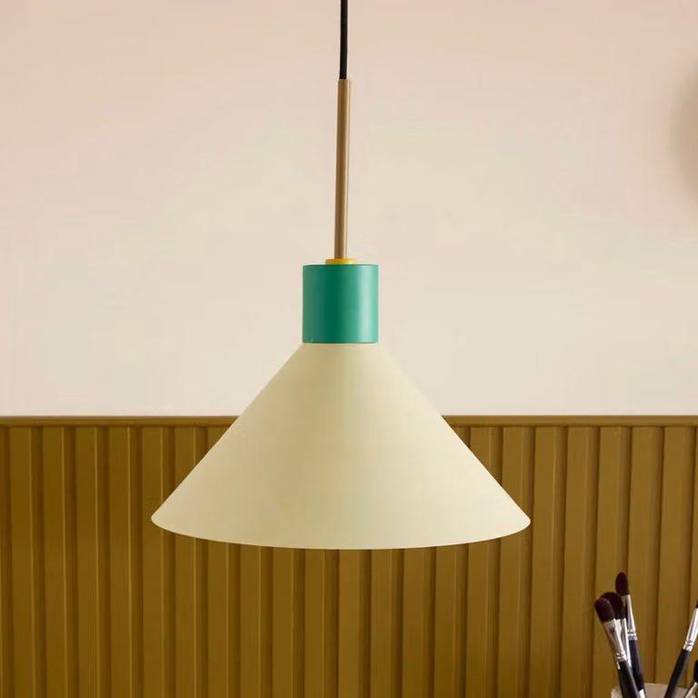 Hübsch Lampada a sospensione Crayon, dimmerabile, Verde, Soggiorno / Sala da pranzo, Metallo, Design, Lampada a sospensione