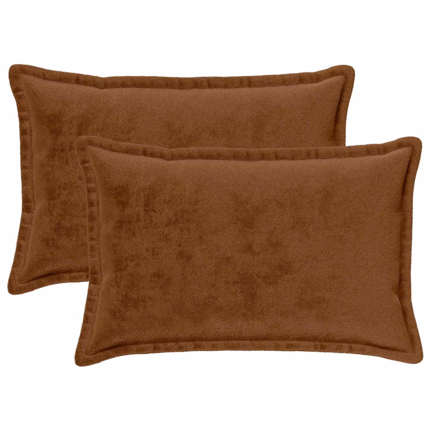 vidaXL Federa 2 pcs HOUTEN Marrone Chiaro 50 x 80 cm Flanella