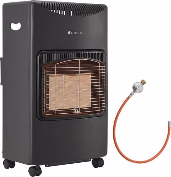 Caldaia a gas ceramica mobile 4200 watt, riscaldamento efficiente per balcone e terrazza, con 3 impostazioni di temperatura e regolatore di pressione