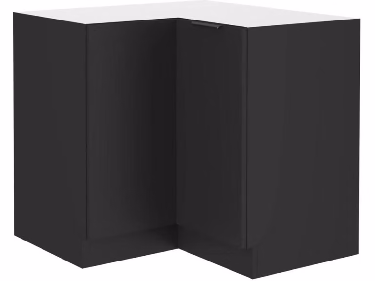 Mobile angolare inferiore SAJU - larghezza 90x90 cm, nero