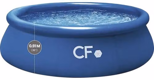 Piscina fuori terra con collare gonfiabile CF QUICK 366 x 91 cm blu