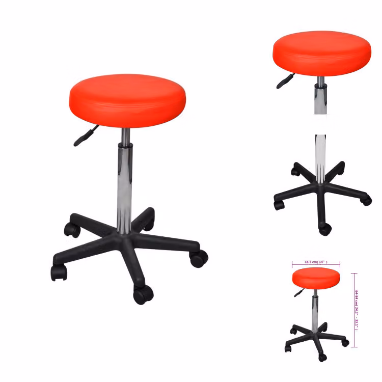 vidaXL Sgabello da ufficio rosso - Sedie da ufficio