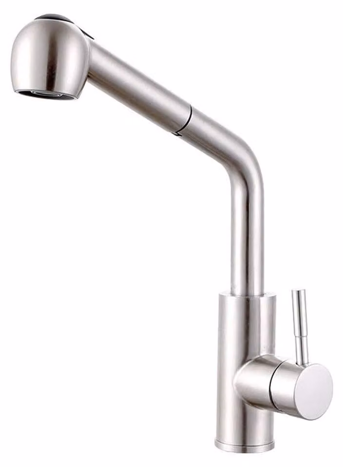 Solidchoice - Rubinetto da cucina in acciaio inossidabile estraibile per acqua calda e fredda