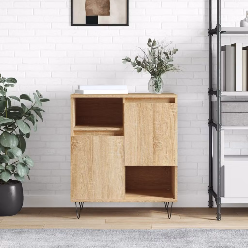 Credenza moderna vidaXL in rovere color marrone, L 60 cm x P 35 cm x H 70 cm