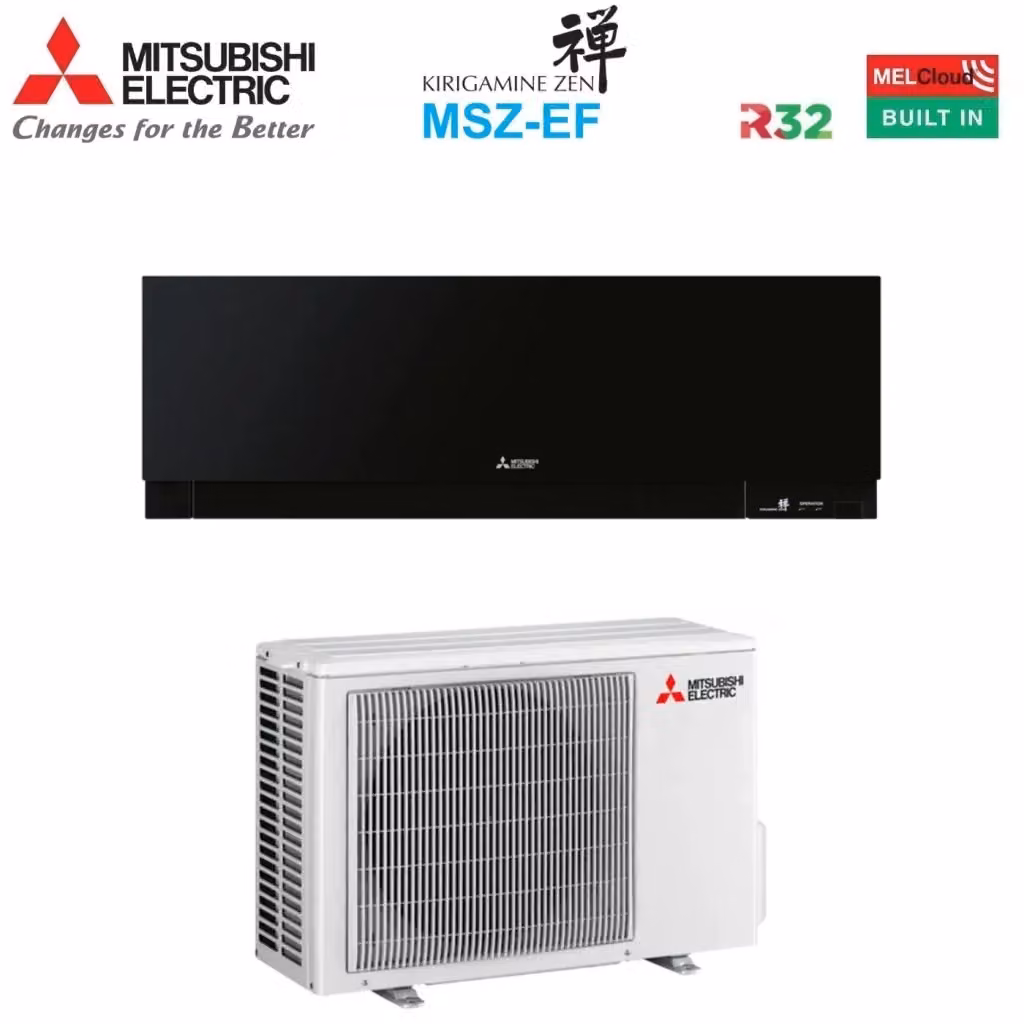Condizionatore Mitsubishi Electric Kirigamine Zen Black MSZ-EF35VGKB con Wi-Fi Integrato e Classe Energetica A+++ – 2