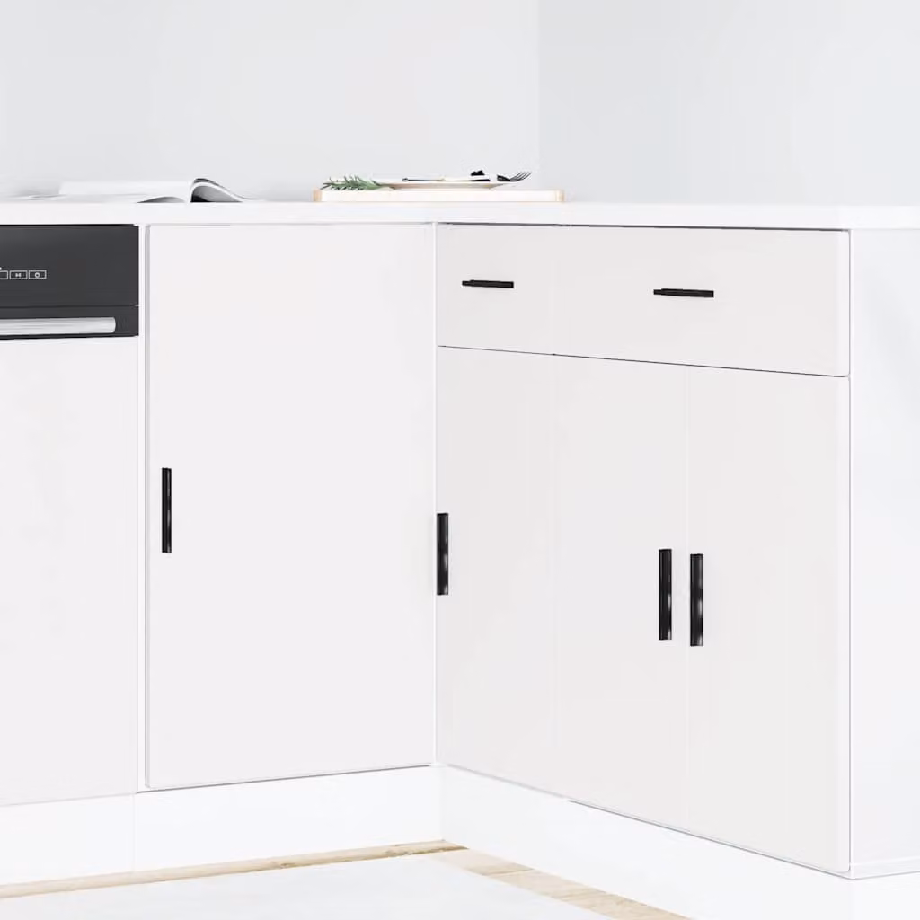 Base lavello mobile Lyon vidaXL bianco in legno multistrato e MDF L: 81,5 cm, P: 46,0 cm, H: 86,0 cm