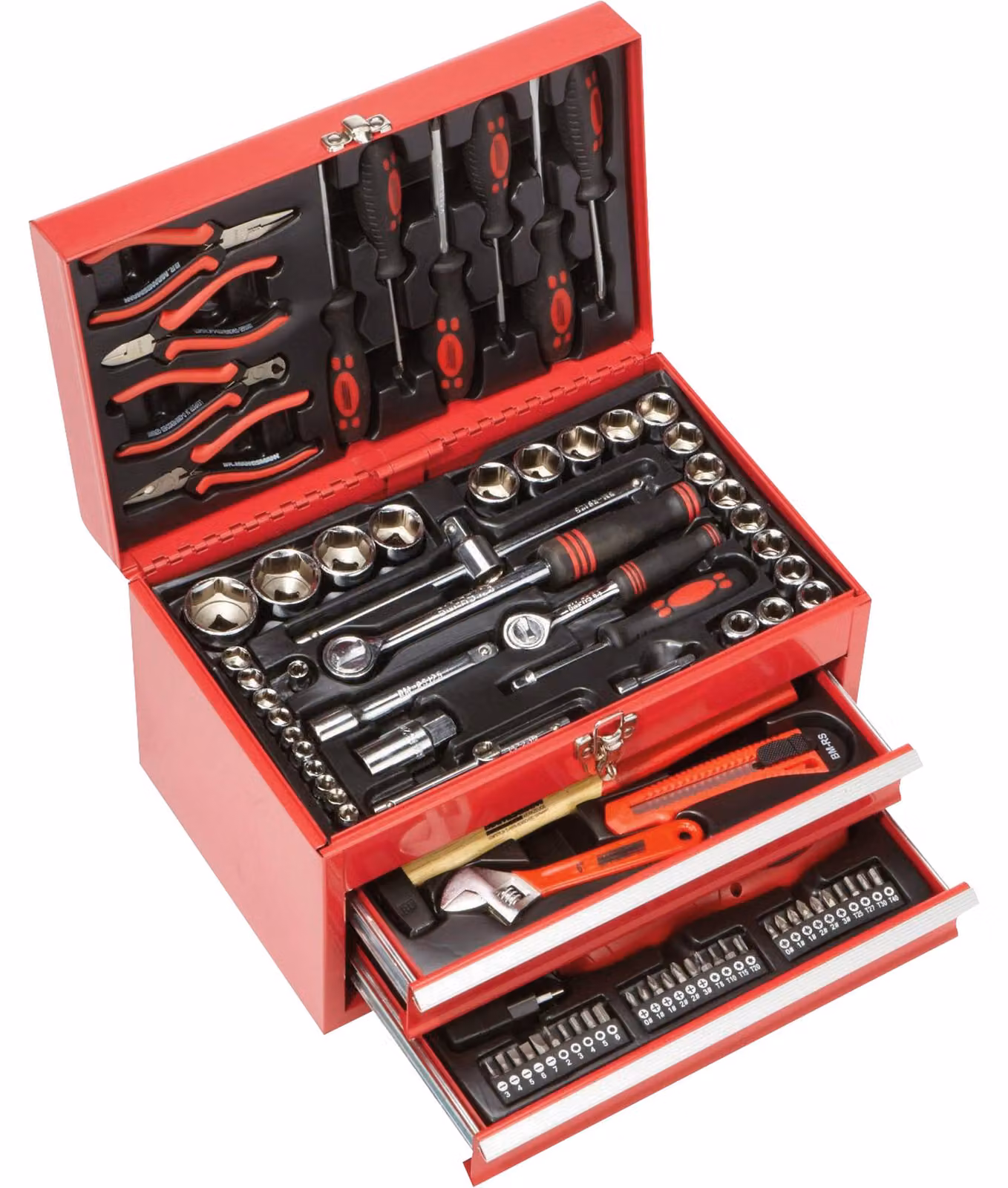 BRÜDER MANNESMANN M29066 Set di utensili BRÜDER MANNESMANN, 155 pezzi, in cassetta portautensili