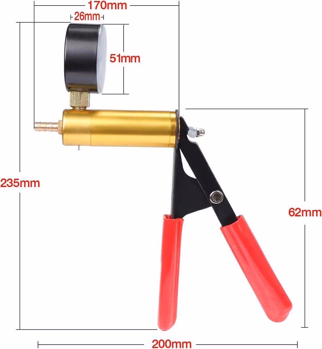 Dispositivo di spurgo con pompa a vuoto - tester manuale per auto, moto, camion