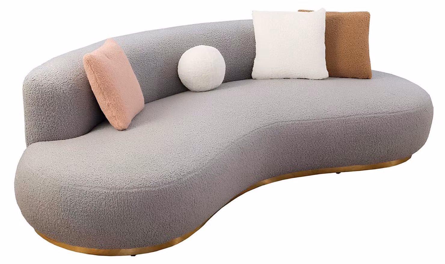 Grauer 3-Sitzer Wohnzimmer Polstercouch Designer Stoffsofas Möbel