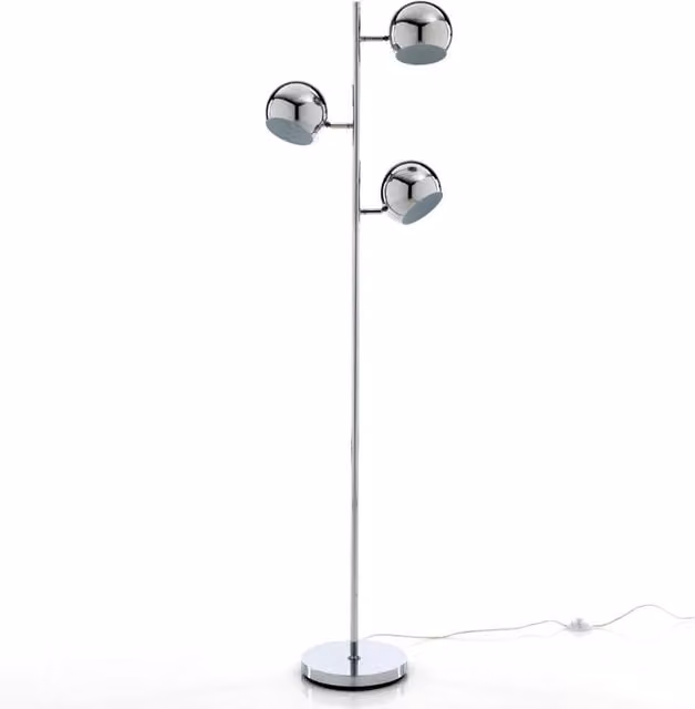 Lampada da terra regolabile Artemide in metallo cromato H 155 x L 44 cm