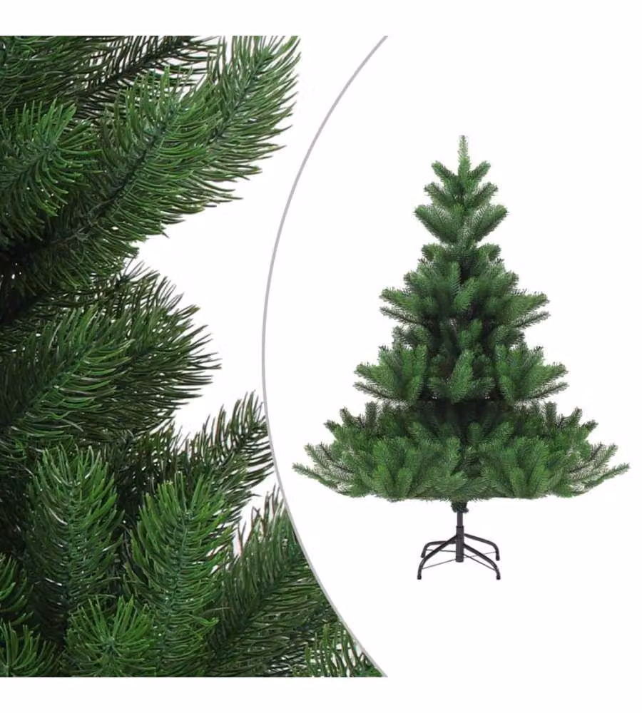 Albero Natale Artificiale Abete Nordmann LED Palline Verde150cm