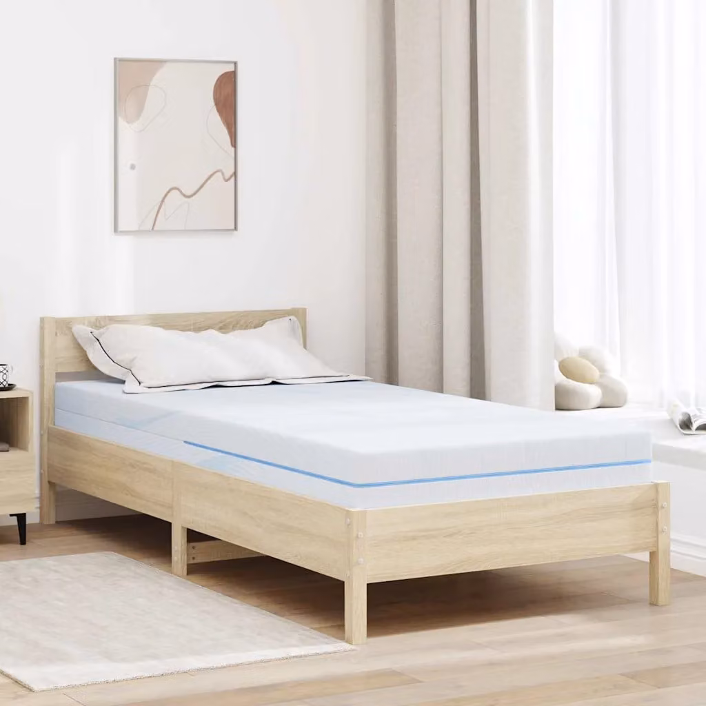 vidaXL Materasso in Comfort Foam Bianco L: 90 cm, P: 200 cm