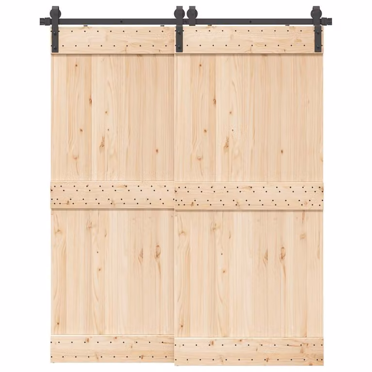 vidaXL Kit di Binari per Porte Scorrevoli in Acciaio Nero Opaco