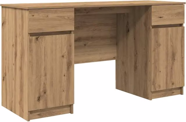 Scrivania | Tavolo da Ufficio rovere artigianale 140 x 49 x 76 cm Legno multistrato