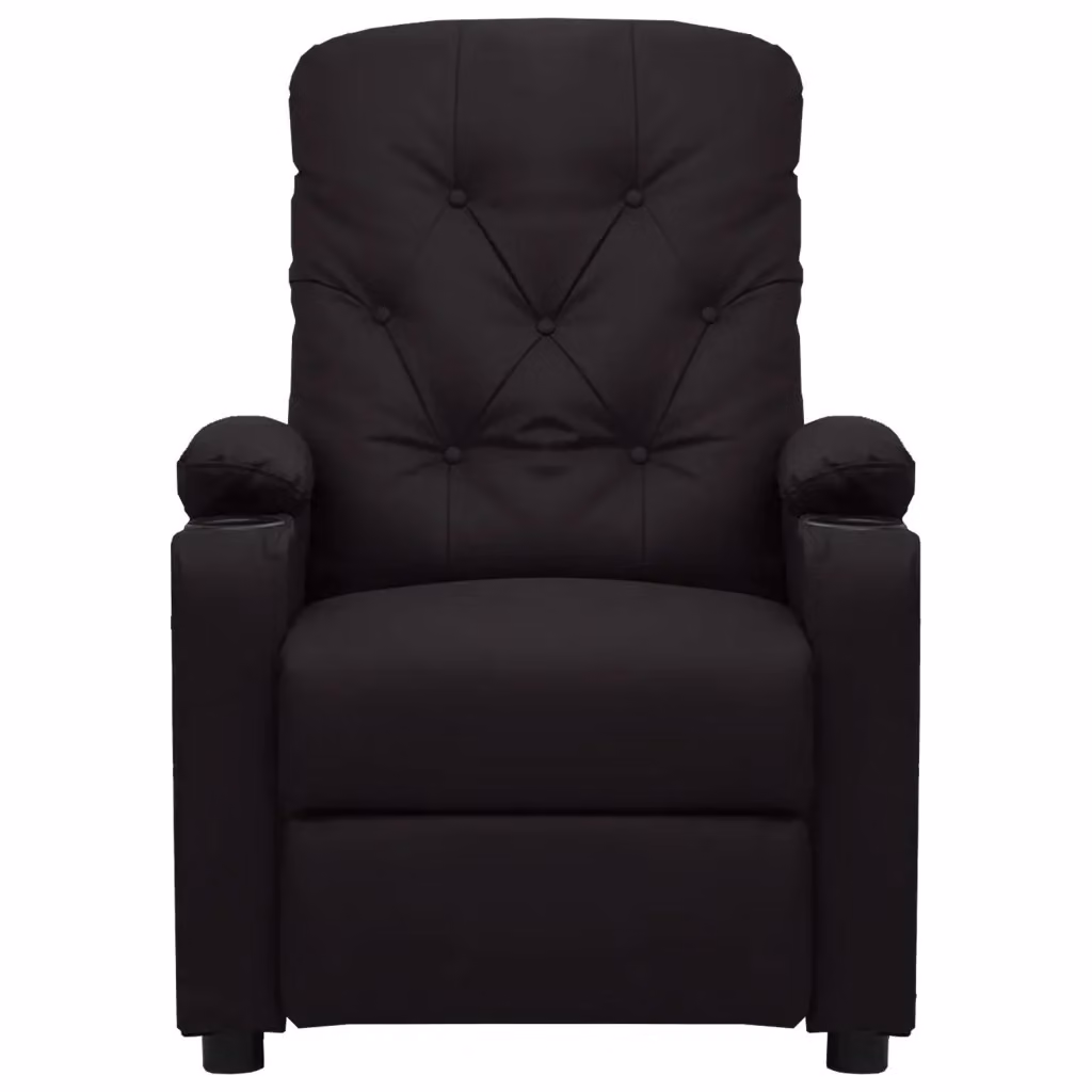 Poltrona Relax Elettrica vidaXL in Similpelle Nera con Braccioli – 2