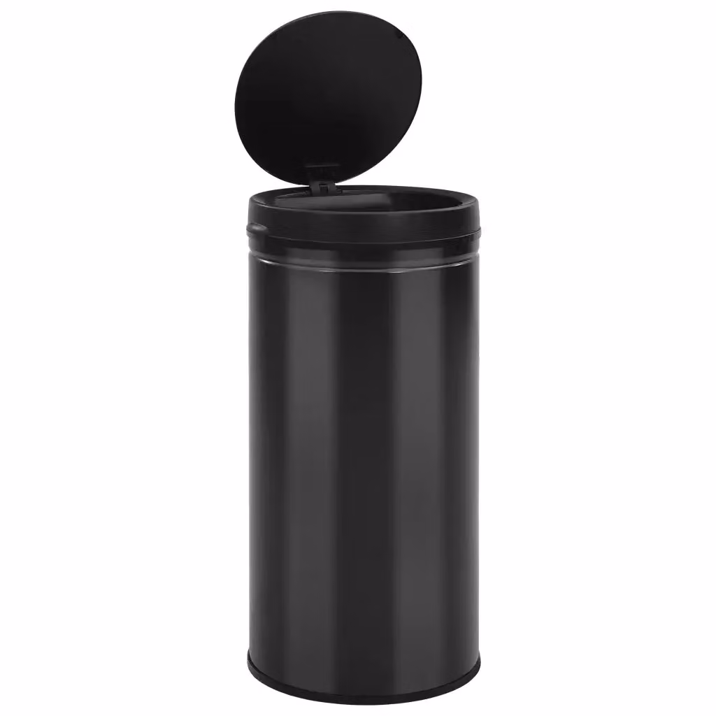 Pattumiera Automatica con Sensore vidaXL in Acciaio al Carbonio e Plastica, Nero, 70 l – 2