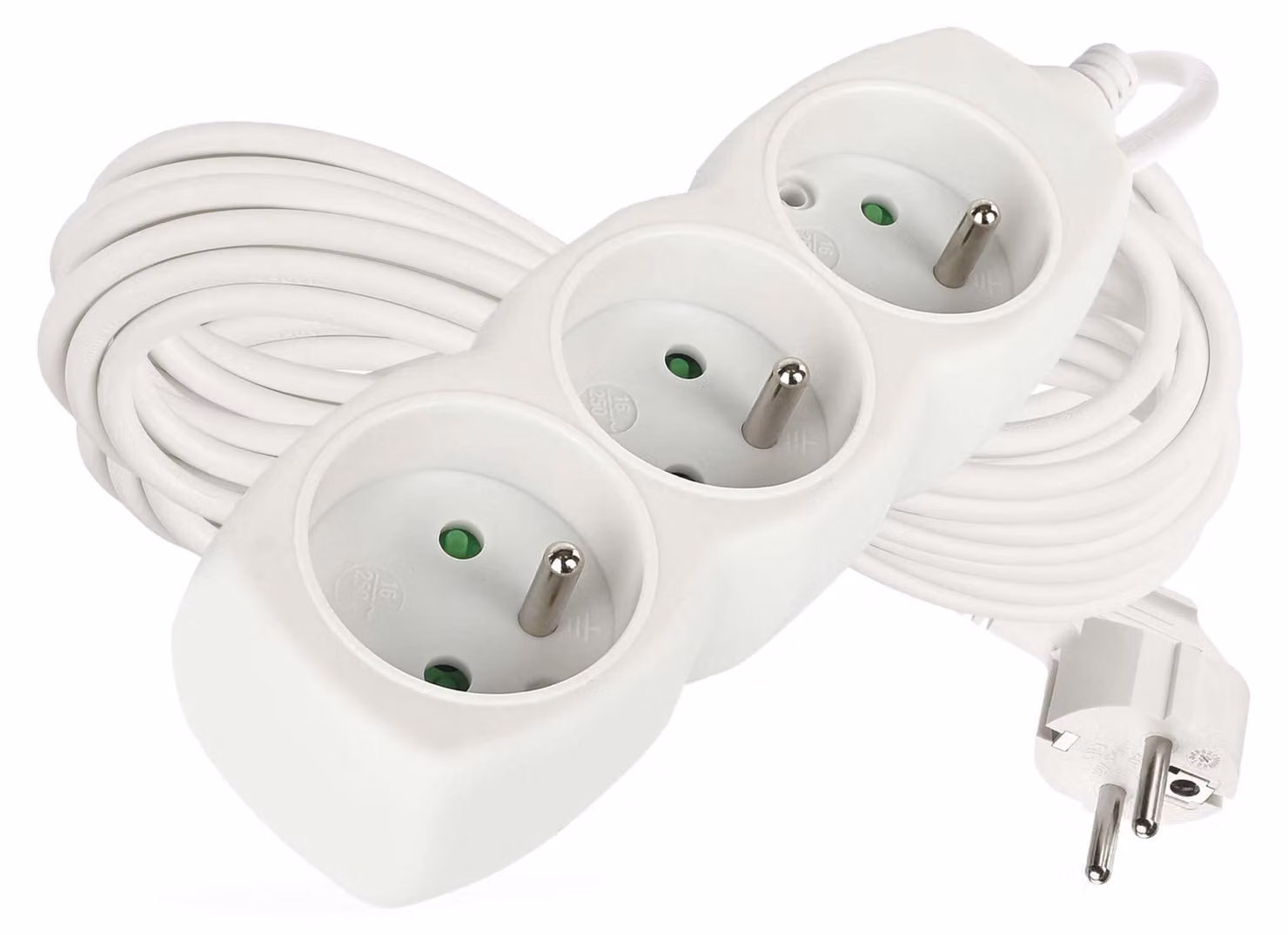 EMOS Cavo di prolunga 10 m / 3 prese / bianco / PVC / 1,5 mm2, P0310R