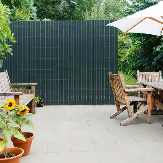 Schermo per la privacy per giardino e balcone - Pannello divisorio in PVC, dimensioni 1,6x4m - Recinzione per giardino e schermo per balcone - colore verde, dimensioni 1,6x4m