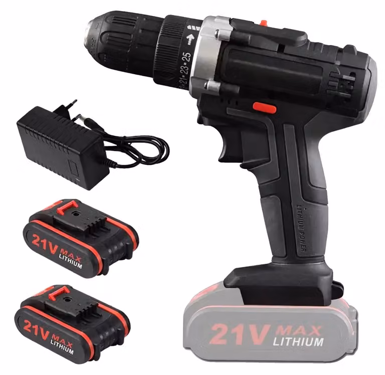 Trapano avvitatore a percussione, motore brushless, 25 livelli di coppia, batteria E-2