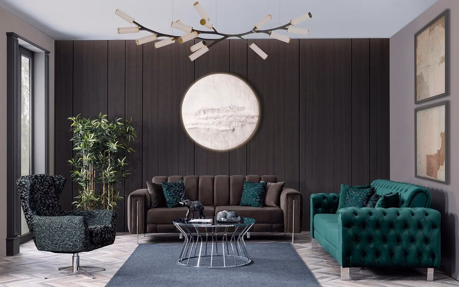 Luxus Sofa 3 Sitzer Set Polster Moderne Sitz Stoff Möbel Wohnlandschaft