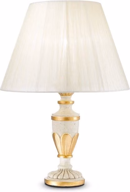Lampada da scrivania IDEAL LUX in metallo bianco e oro per ufficio e casa con attacco E14 – 1