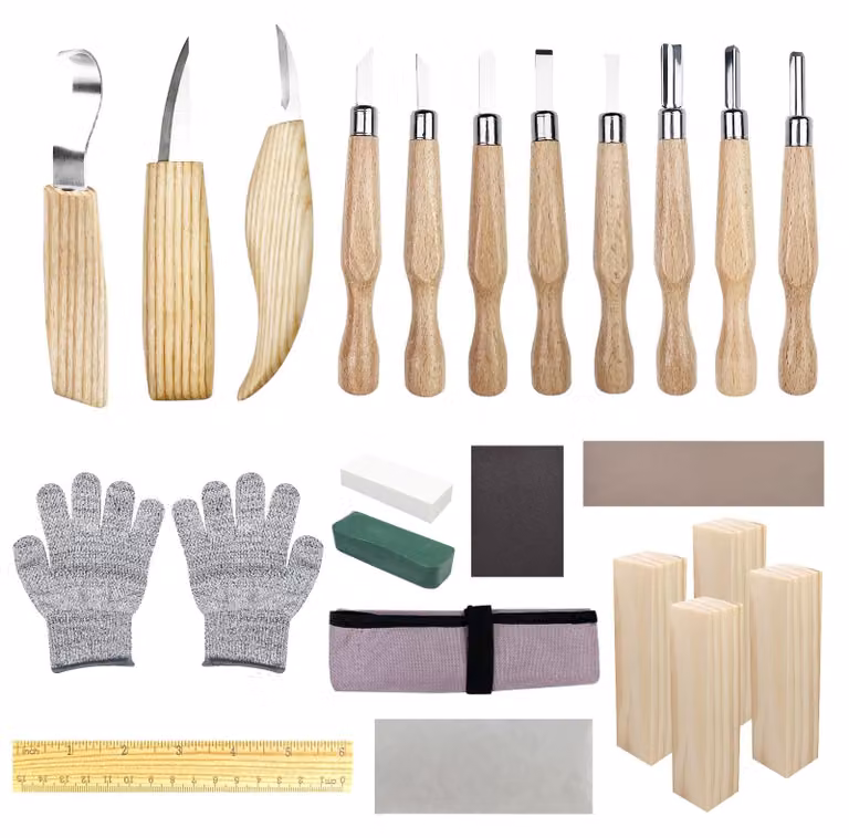 Solidchoice - Set di 25 coltelli per intaglio del legno, adatti sia a principianti che a esperti