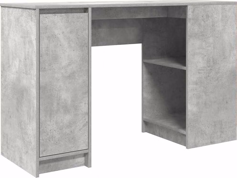 Scrivania Grigio Cemento 120x42x76 cm in Legno Multistrato
