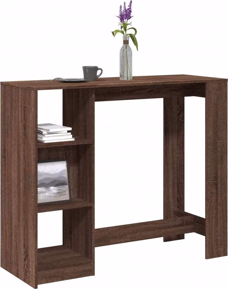 Maison Exclusive - Tavolo da bar con ripiano in rovere marrone 124x46x103,5 cm Materiale ligneo